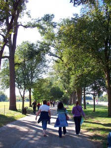 100_0157 Strolling along the reflecting pool