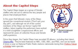 Capitol Steps screen shot Capitol Steps screen shot