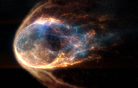 Mercury traveling in space