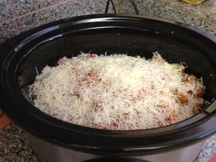 Crock Pot Lasagna before cooking