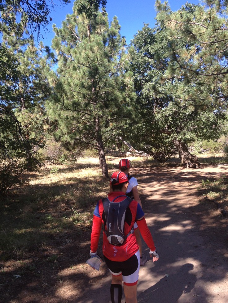 Off we go! 3.5 miles out and then down into a canyon and back.