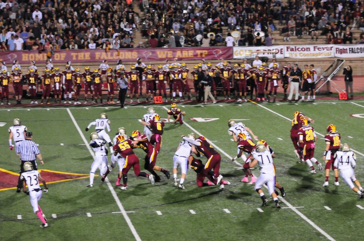 Nobody lined up across from him again! Pass was just too low.