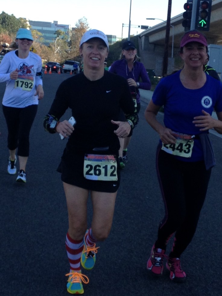 Still smiling at between mile 11 and 12