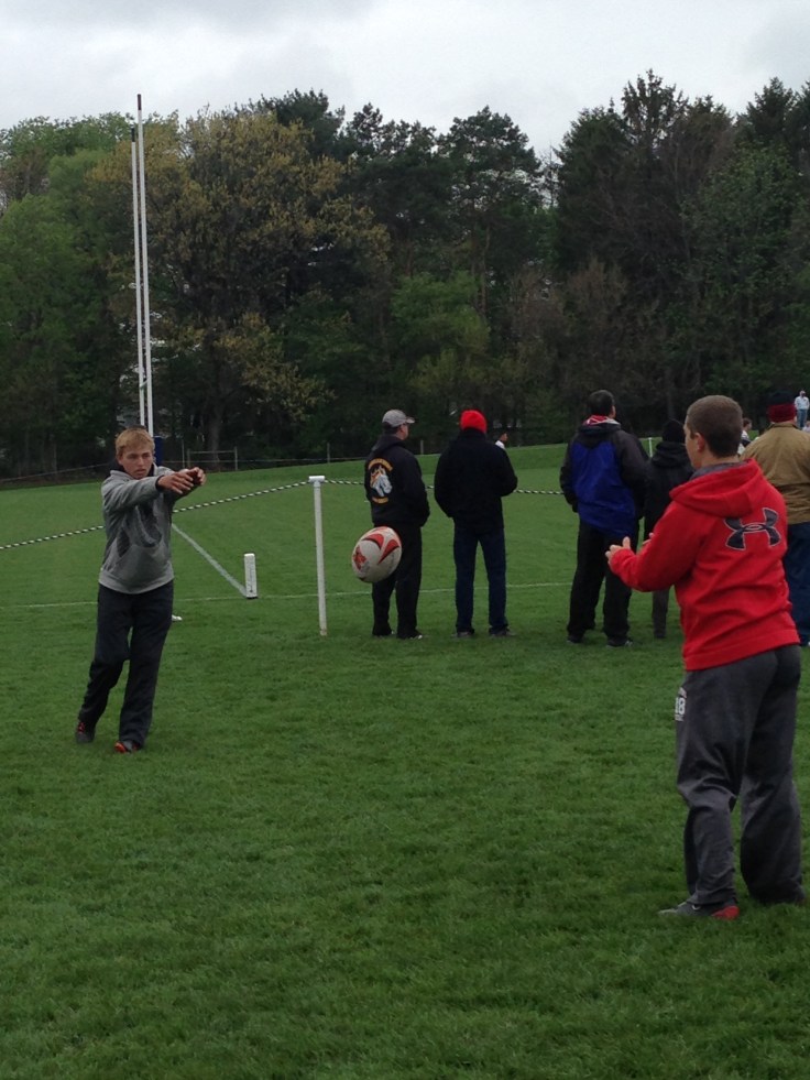 Bryce and Alex warming up before Game 2.